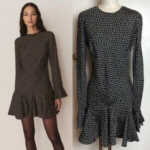 $378 Dôen Narcisse Polka Dot Mini Dress